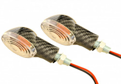 Semnale carbon ovale pentru scuter