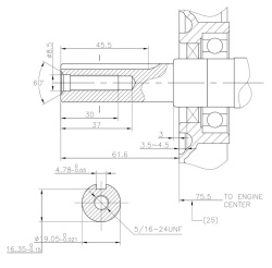Motor generator / motopompa / motocultor LONCIN LCG200F-R (ax 19.05mm)