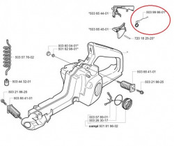Пружина спусък газ за моторна резачка Husqvarna 340, 346, 346, 351, 353, 357, 359 - Img 3