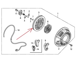 Fulie demaror Honda GX 340, GX 390