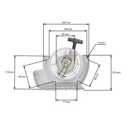 Demaror motocoasa compatibil Stihl FS120, FS200, FS250, FS300, FS350, FR350, BT120C, BT121