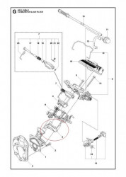 Flansa carburator drujba Husqvarna 445, 450 - Img 2