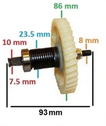 Fulie pornire completa drujba electrica (cu arc si rulment)