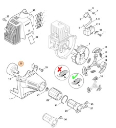 Oala ambreiaj motocoasa compatibila Stihl FS75, FS80, FS85