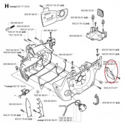 Originální vzduchová tryska klikové skříně řetězové pily Husqvarna 340, 345, 350, 346XP, 353 - Img 3