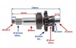 Pinion pornire Yamaha YBR 125cc