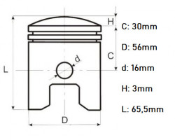 Piston scuter Yamaha TZR