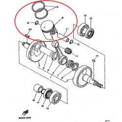 Piston scuter 2T 125cc Yamaha 56.5mm