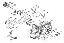 Pompa ulei drujba Stihl MS 170 - MS 250, 017-025 (Taiwan)