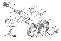 Pompa ulei drujba Stihl MS 170 - MS 250, 017-025 (Taiwan)