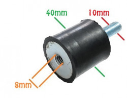 Universal shock absorber for generator, motor pump (screw nut) 10 mm - Img 1