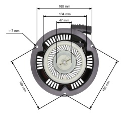 Μίζα χλοοκοπτικού Cobra DG450, DG600, Nac, Einhell