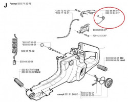 Пружина спусък газ за моторна резачка Husqvarna 362, 365, 371, 372 - Img 2