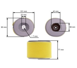 Cartus filtru aer generator HONDA GX 240, GX 270