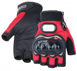 Gants sans doigts Pro Biker (rouge)