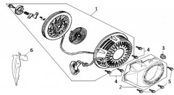 Arc demaror Honda GX 120, GX 140, GX 160, GX 200
