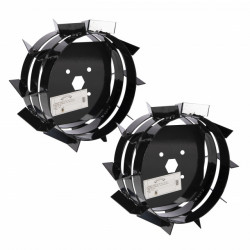 Jeu de 2 roues en métal pour motoculteur (1 paire)