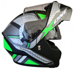 Casca moto modulabila X-One Verde XL