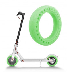 Scooter électrique en caoutchouc solide vert fluorescent 8.5 pouces - Img 1