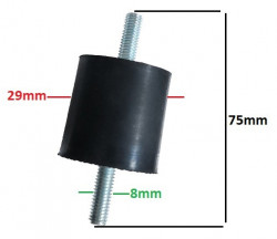 Universal shock absorber for generator / motor pump 29 x 8 mm - Img 1