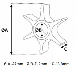 Turbina pompa apa motor barca Yamaha (646-44352-00)