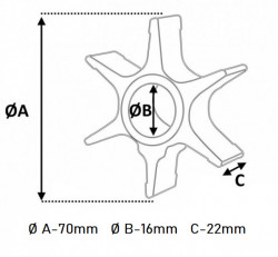 Turbina pompa apa motor barca Yamaha (676-44352-00)