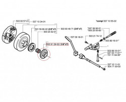Melc pompa ulei drujba Husqvarna 357pas 3/8