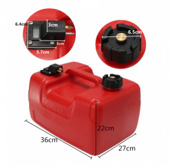 Rezervor benzina motor barca Yamaha (cu furtun inclus) 12L-2