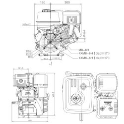 Motor generator / motopompa / motocultor Loncin 13 CP ax pana (G390FA)