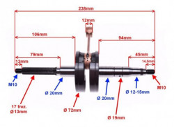 Ambielaj scuter 2T Yamaha 50-80cc