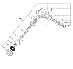 Angrenaj inferior motocoasa 24mm patrat 5.2mm x 7mm-2