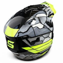 Casca ATV / Enduro SNON XL (gri+verde)