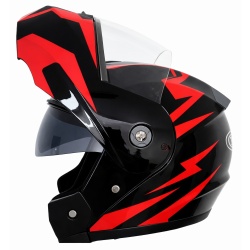 Casca Flip-up TECH L (negru + rosu)