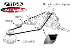 Curea transmisie Stiga Estate Pro 102/122CM