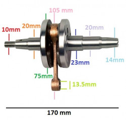 Crankshaft for generator 2 strokes (Yamaha ET) - Img 2