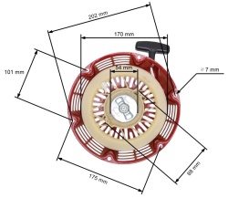 Démarreur compatible HONDA GX 340 - GX 390 / moteurs chinois