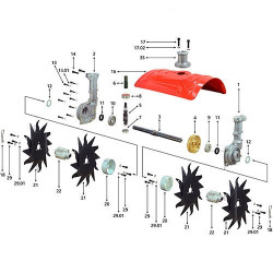 Accesoriu cultivator pentru motocoasa compatibil Stihl Fs 450, Husqvarna 143 (4 Discuri)