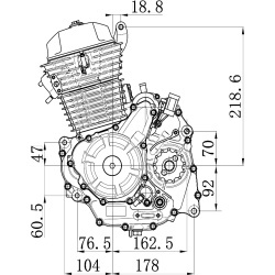 Motor complet FE300 (cutie de viteze 6+0)