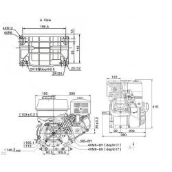 Motor generator / motopompa / motocultor Loncin 9 CP (G270F-A)