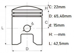 Piston Cross 4T Ø65.4mm