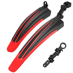 Sports bike fenders (black and red)
