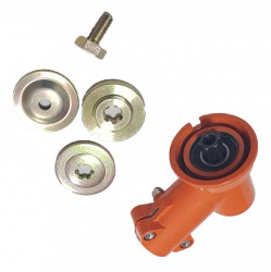 Angrenaj inferior motocoasa pt teava de 26mm, patrat (cu surub)