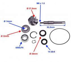 Kit reparatie pompa apa scuter Honda SH 150cc