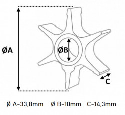 Turbina pompa apa motor barca Tohatsu (369-65021-1)