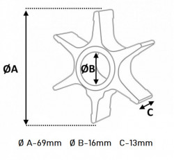 Turbina pompa apa motor barca Yamaha (689-44352-00)