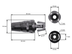 Adaptor pentru cabluri de acceleratie masina de tuns gazon