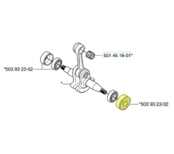 Rulment cu simering drujba Husqvarna 340, 345, 350 (cal. 1) / set