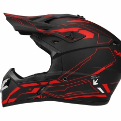 Casca ATV / Enduro SNON L (negru+rosu)