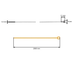 Cablu acceleratie universal 250cm