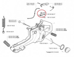 Buton acceleratie drujba Husqvarna 362, 365, 371, 372